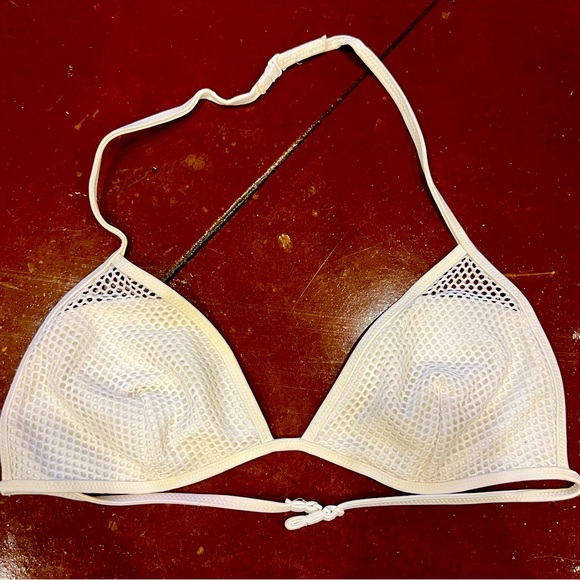 Victoria’s secret tiny triangle white bikini top - Picture 1 of 4
